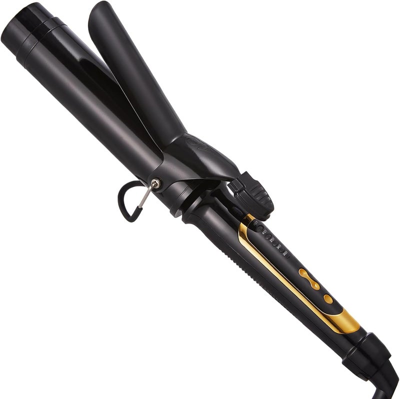 LANVIER 1 1/2 Inch Curling Iron 1.5" Barrel Curling for Medium & Long Hair with Soft and Relax Curls, Up to 450°F Worldwide Voltage (100-240V) Hair Curler for Traveling, Hair Waving Style Tool – Black - Image 1